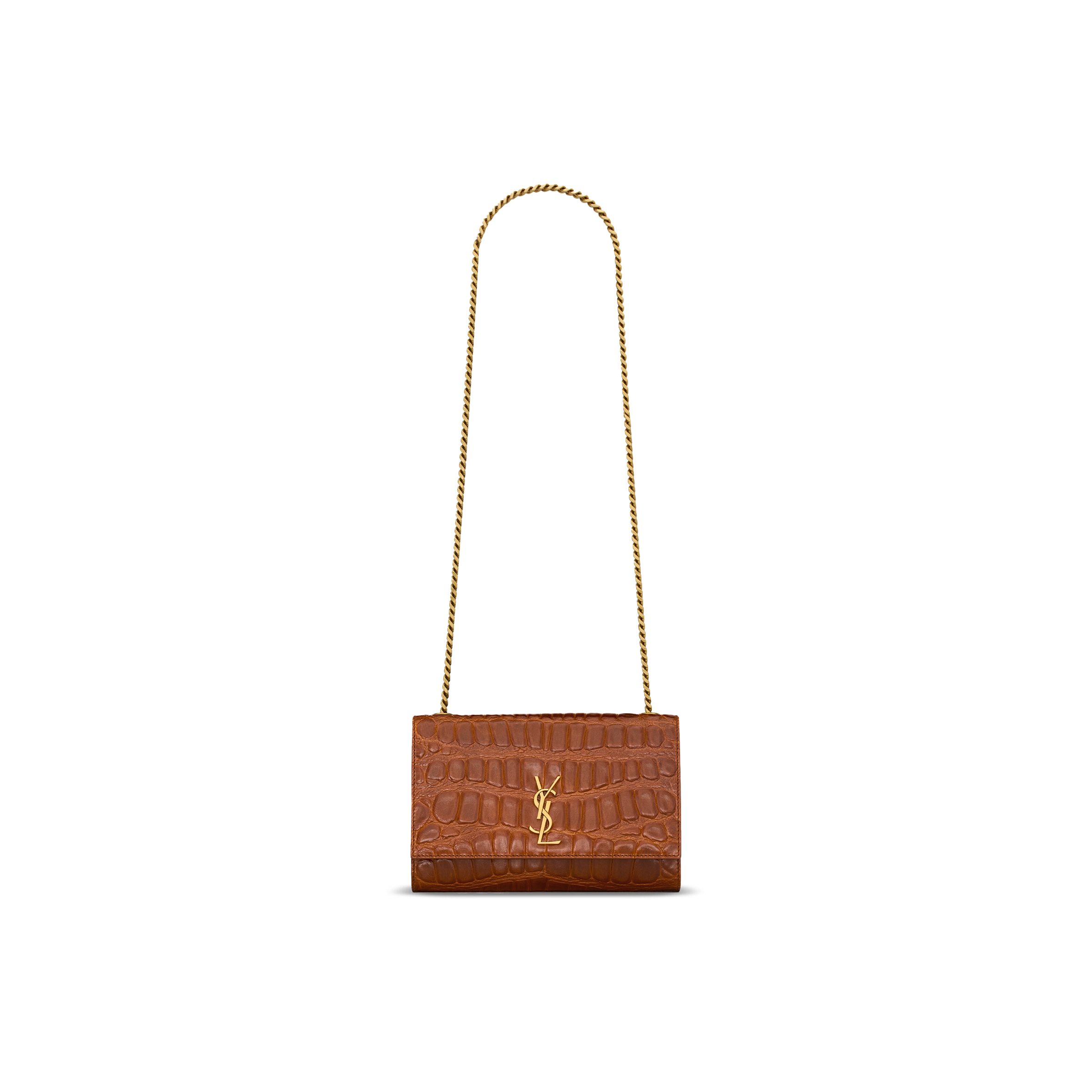 YSL NEW KATE SMALL IN CROCODILE EMBOSSED LEATHER 8515042US0W2547 (20*13*5cm)